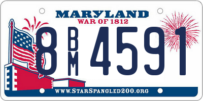 MD license plate 8BM4591