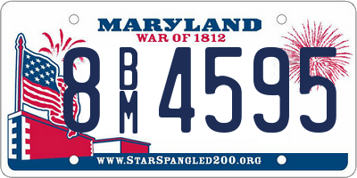 MD license plate 8BM4595