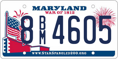 MD license plate 8BM4605