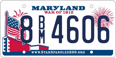 MD license plate 8BM4606