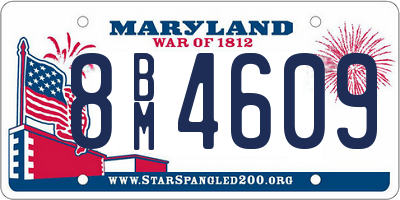 MD license plate 8BM4609