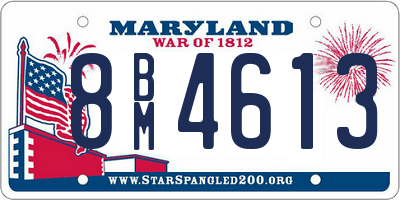 MD license plate 8BM4613