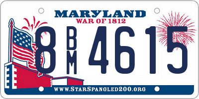 MD license plate 8BM4615