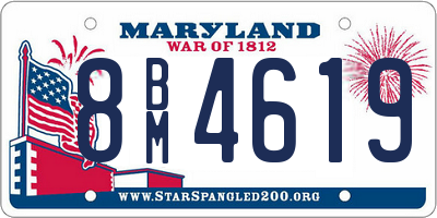 MD license plate 8BM4619