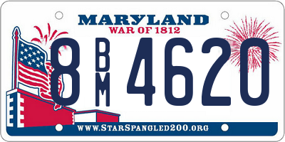 MD license plate 8BM4620