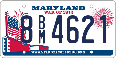 MD license plate 8BM4621