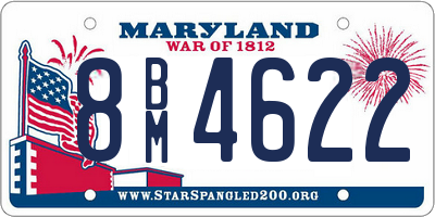 MD license plate 8BM4622