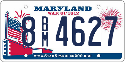 MD license plate 8BM4627