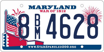 MD license plate 8BM4628