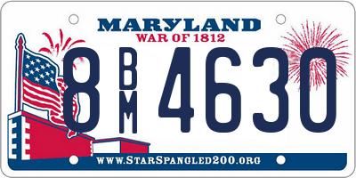 MD license plate 8BM4630