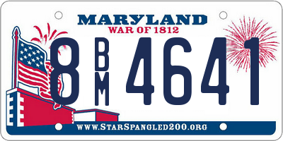 MD license plate 8BM4641