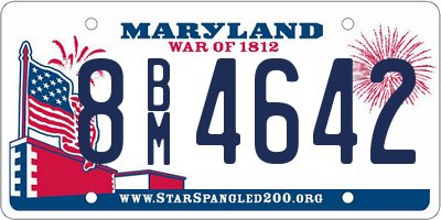 MD license plate 8BM4642