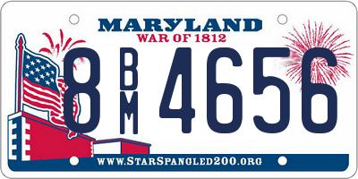 MD license plate 8BM4656