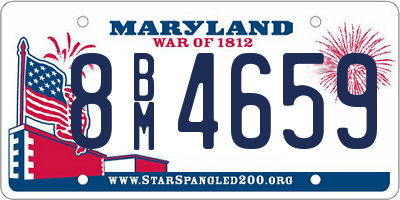 MD license plate 8BM4659