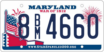 MD license plate 8BM4660