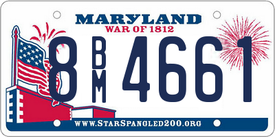 MD license plate 8BM4661