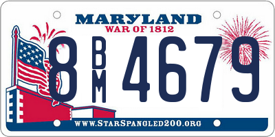 MD license plate 8BM4679