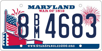 MD license plate 8BM4683