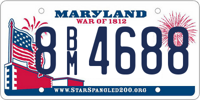 MD license plate 8BM4688