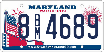 MD license plate 8BM4689