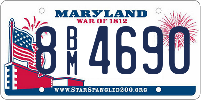 MD license plate 8BM4690