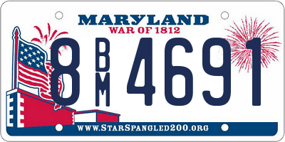 MD license plate 8BM4691