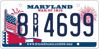 MD license plate 8BM4699