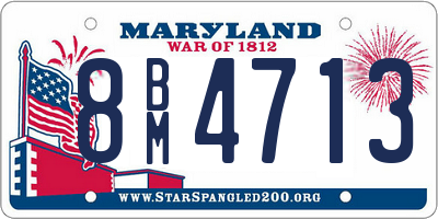 MD license plate 8BM4713