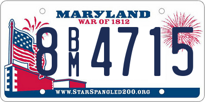 MD license plate 8BM4715