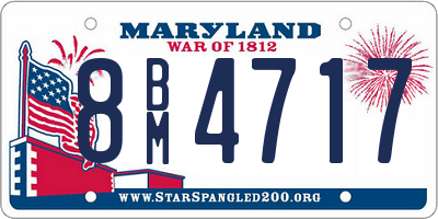 MD license plate 8BM4717