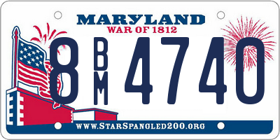 MD license plate 8BM4740