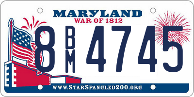 MD license plate 8BM4745