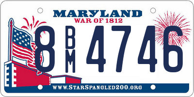 MD license plate 8BM4746