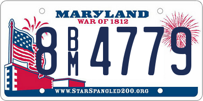 MD license plate 8BM4779