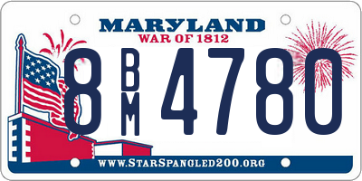 MD license plate 8BM4780