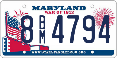 MD license plate 8BM4794