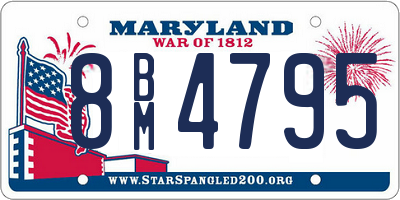 MD license plate 8BM4795