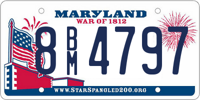 MD license plate 8BM4797