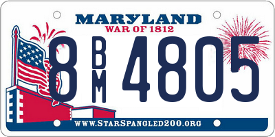 MD license plate 8BM4805