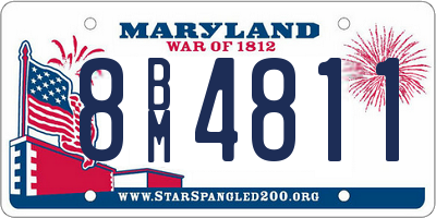 MD license plate 8BM4811