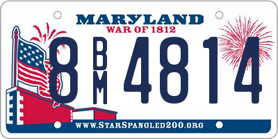 MD license plate 8BM4814