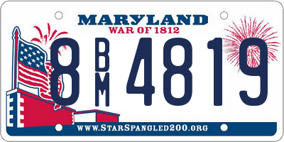 MD license plate 8BM4819