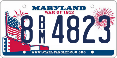 MD license plate 8BM4823