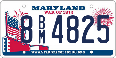 MD license plate 8BM4825