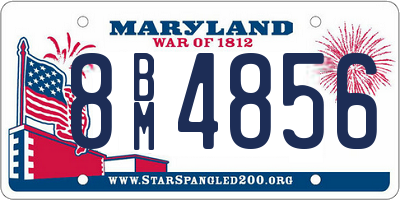 MD license plate 8BM4856