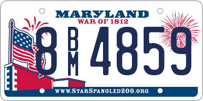 MD license plate 8BM4859