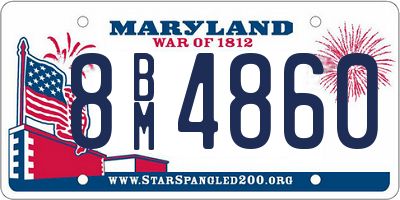 MD license plate 8BM4860