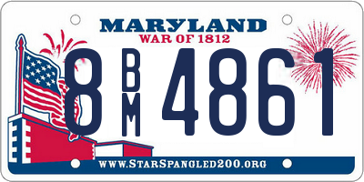 MD license plate 8BM4861