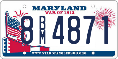 MD license plate 8BM4871