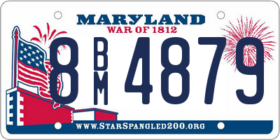 MD license plate 8BM4879